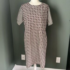 Weekend Max Mara Geometric Printed Short Sleeve Shift Dress